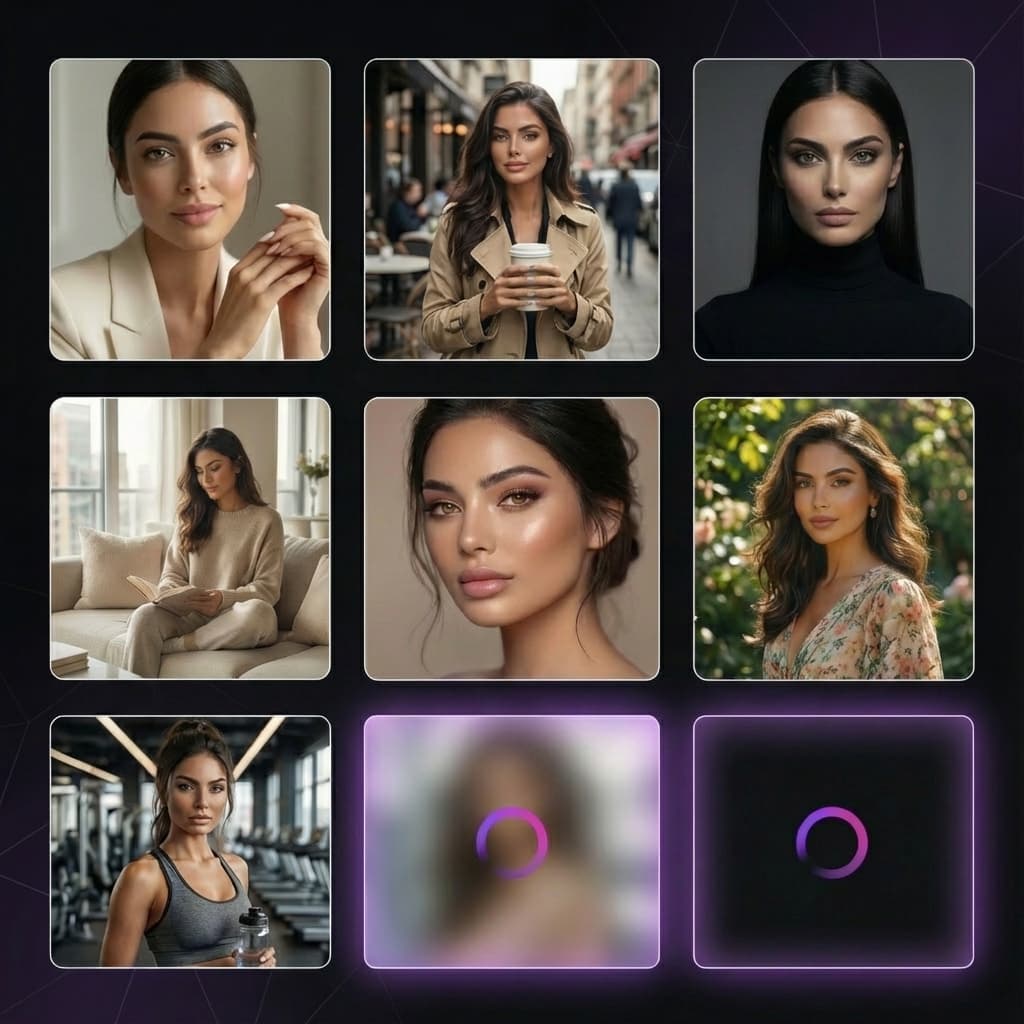 7-10 high-quality images generated instantly